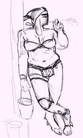 Sketch, Full-Body, Simple background