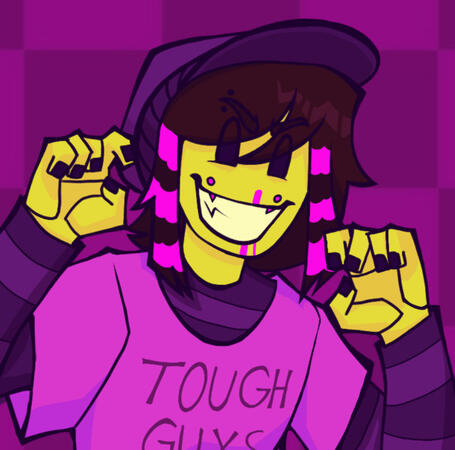 Line + Color + Shading, Bust, Patterned Background