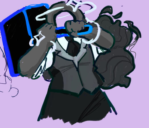 Sketch + Color + Shading, Half-body, Flat background